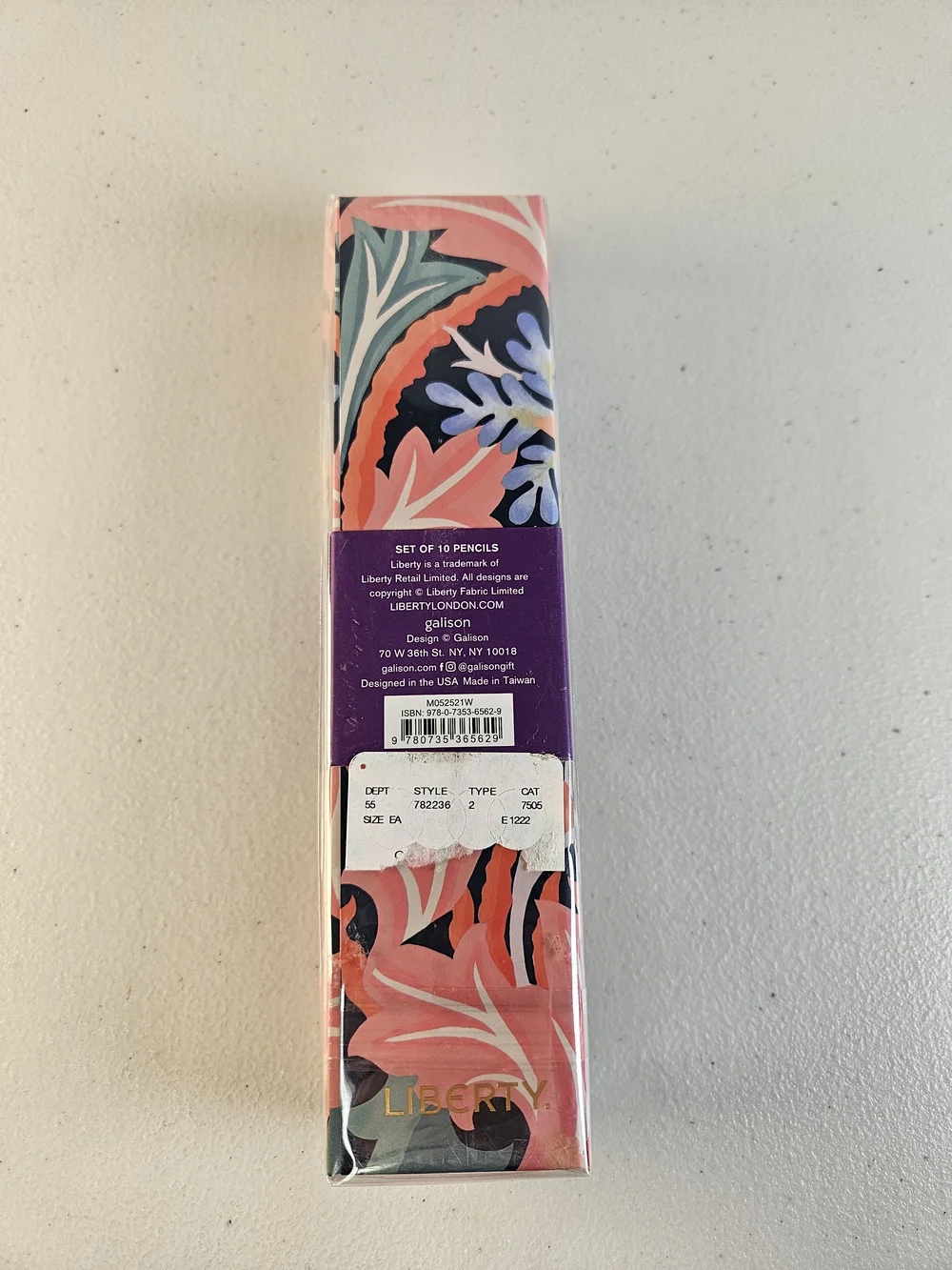 Liberty Floral Pattern Pencil Set with Purple Accent